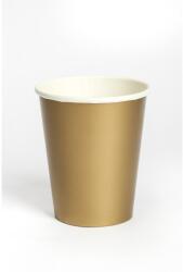  Színes Gold papír pohár 8 db-os 250 ml (PKK043732) - sandori