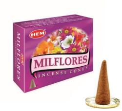 HEM Kúpfüstölő - Ezer Virág (Milflores)