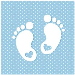  Babaváró Little Feet Blue szalvéta 20 db-os 33x33 cm (PKK031852) - sandori