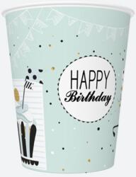  Happy Birthday Mint papír pohár 8 db-os 250 ml (PKK743022) - sandori