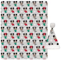  Disney Mickey, Minnie Noel Karácsonyi coral fleece takaró és sapka szett (AYM073126) - sandori