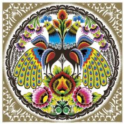  Állatos Folk Peacocks Gold szalvéta 20 db-os 33x33 cm (PKK058927) - sandori
