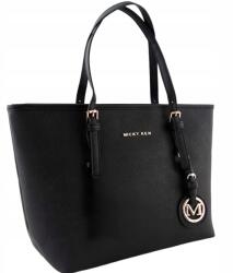 EdiBazzar Női Bőr Tágas A4-ES Táska Fekete klasszikus városi válltáska (Torebka Damska MIEJSKA Pojemna A4)