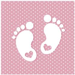  Babaváró Little Feet Pink szalvéta 20 db-os 33x33 cm (PKK031869) - sandori