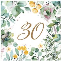  Happy Birthday 30 Floral Frame szalvéta 20 db-os 33x33 cm (PKK766199) - sandori