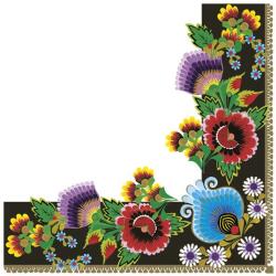  Hímzés Black Border szalvéta 20 db-os 33x33 cm (PKK763754) - sandori