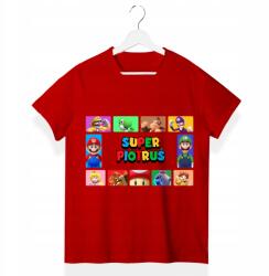 Cool. Monster Mario Póló Gyerek Póló Névvel Személyre szabott Piros (SUP002)