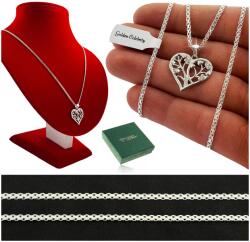 Golden Celebrity Ezüst Nyaklánc Szív Áttört Cirkóniákkal Bismark Lánc