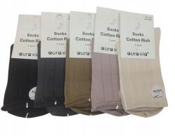 Aura Via Női zokni, Size 35-38, pamut, 5 pár, egyszínű
