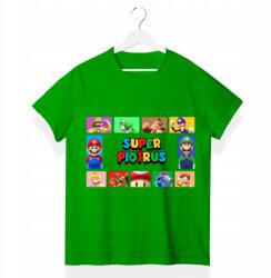 Cool. Monster Mario Póló Gyerek Póló Névvel Személyre szabott Zöld (SUP002)