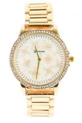 Geneva Ceas Dama casual, cu pietricele, GENEVA, auriu, quartz - GNVGOLD Ceas