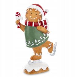 Art-Pol Karácsonyi figura, Mézeskalács korcsolyázó, 22cm, műanyag (165378)