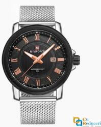Naviforce Ceas Naviforce, rezistent la apa 3Bar, mecanism Quartz, curea din otel inoxidabil, afisaj analogic, stil Fashion + cutie cadou (NF201840524644) Ceas
