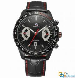 Winner Ceas barbatesc Forsining, model sport, curea din piele neagra, mecanism automatic, calendar complet + cutie cadou (FSG146814681) Ceas
