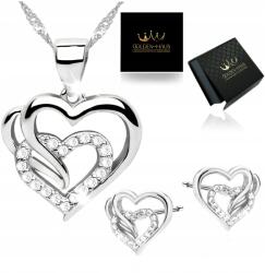 Golden Haus Ezüst Nyaklánc Szív Fülbevaló Lánc Medál 925 Ajándék Anyának