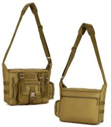 DRAGOWA Tactical Geantă de umăr tactică Shrapnel, coyote