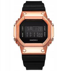  Digitálne Hodinky Square-Čierna/Zl. Ružová