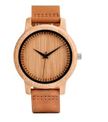 Bobo Bird Ceas din bambus Bobo Bird cu curea din piele, A09 Ceas