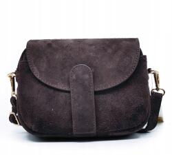 Laura Biaggi Szarvasbőr postás táska, barna, velúr, bőr (TS04-524 #7 Choco)