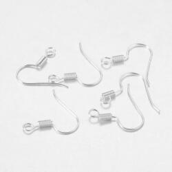 MIXFORM Bigle Nyitott Fülbevaló, Vas, Ezüst, 17x17.5mm, Lyuk 2mm, 100 db