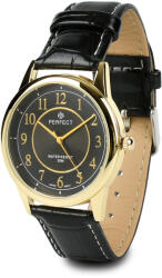Perfect Férfi karóra klasszikus kvarc elegáns bőr szíj analóg Perfect (C402U-09)