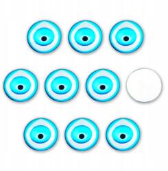 MIXFORM Kaboson Üvegszem, Kerek, Diy, Türkiz, 10x3.5mm, 10 db (13WB31544)