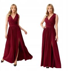 Numoco Női csillámos maxi ruha, kivágással, megkötővel, boríték nyakkivágás, lábkivágás