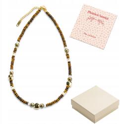  Női Nyaklánc, természetes kővel, állítható, "Sárkány Lángja" talizmán (TEL00038)