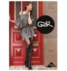 Gatta Női mintás harisnyanadrág Gatta Rees 20 den 4-L nero fekete (06)