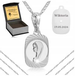 Golden Celebrity Női Ezüst Gyönyörű Hosszú Nyaklánc Medál Szűzanya 925 Gravírozás 70CM