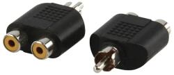 Well Adaptor RCA tata - 2 x RCA mama, set 12 blistere, Well (AC-016-BW)