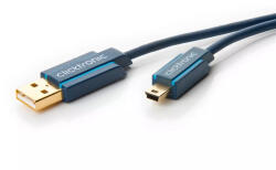 clicktronic Cablu Profesional 1m mini USB 2.0 - USB Hi-Speed 480Mbit/s OFC cupru fara oxigen aurit Clicktronic (70126) - pretexpert