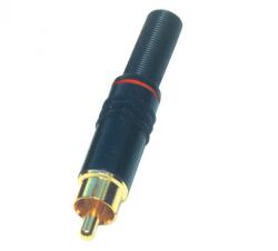Somogyi Elektronic Mufa RCA tata metal aurit cu marcaj alb/negru HOME (RCA 11MF) - pretexpert