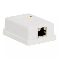 Priza de perete 8P8C FTP Cat5 1x RJ45 mama ecranat 70x45x25mm alb (05396)