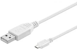 Goobay Cablu USB A tata la micro USB tata 1.8m Hi-Speed USB 2.0 alb Goobay (95143) - pretexpert