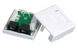  Priza UTP CAT6 dubla pe tencuiala alb (028-108)
