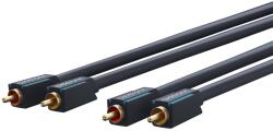 clicktronic Cablu Profesional 2x RCA - 2x RCA 5m OFC cupru dublu ecaranat aurit Clicktronic 70381 (70381) - pretexpert