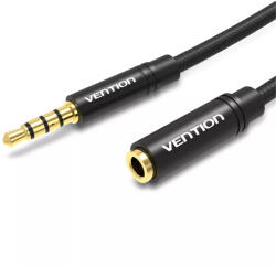 Vention Cablu prelungitor audio stereo 4 pini Jack 3.5 mm mama-tata 5m aurit negru VENTION BHBBJ (BHBBJ) - pretexpert