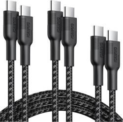 Choetech Set cabluri USB type C - USB type C 100W 3buc 1.2m +2x 2m negru Choetech MIX00108 Choetech (MIX00108) - pretexpert