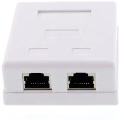 Well Priza dubla FTP CAT6 conector ecranat pe tencuiala Well (LANBOX-SM-F6X2-WL) - pretexpert