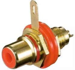 Goobay Mufa RCA mama montare pe panou rosu Goobay (11307) - pretexpert