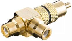 Goobay Adaptor RCA Y tata la 2x mama inel negru versiune aurita Goobay (11387) - pretexpert