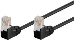 Goobay Cablu patch UTP CAT5e RJ45 2x90 3m CCA negru Goobay (96088) - pretexpert