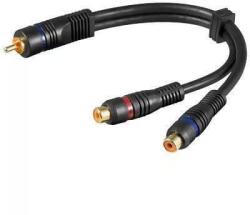 Goobay Cablu adaptor RCA la 2x RCA mama OFC dublu ecranat Goobay (50930) - pretexpert