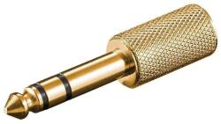 Goobay Adaptor JACK 6.35 mm tata stereo - 3.5 mm mama stereo Gold Goobay (11062) - pretexpert