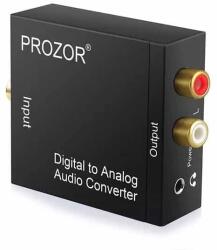  Adaptor Audio TOSLINK DIGITAL la ANALOG 2x RCA +JACK mama 3.5 mm (ADAPAUDIO2)