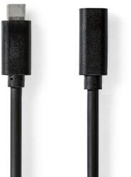 Nedis Cablu prelungitor USB3.2 Gen 1 type C tata - USB type C mama 1m 4K60Hz 60W negru Nedis CCGL64010BK10 (CCGL64010BK10) - pretexpert