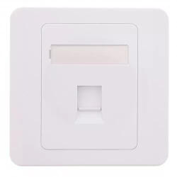 Well Capac priza RJ45 fara Keystone 1-port alb Well (LANWP-1P-WL) - pretexpert