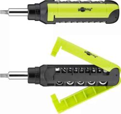 Goobay Set surubelnita cu clichet 8biti CrV si 5 tubulare 3x Phillips PH0 PH1 PH2 3x Capete plane 3mm 5mm 6mm 2x Torx T15 T20 1x adapto (74001) - pretexpert Surubelnita