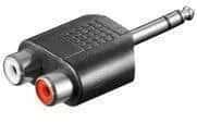 Goobay Adaptor Jack 6.35 mm stereo la 2x RCA mama Goobay (11615) - pretexpert